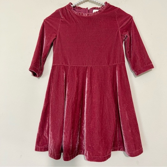 Mini Boden Other - Mini Boden Pink Velvet A-Line Dress 6/7 yr old